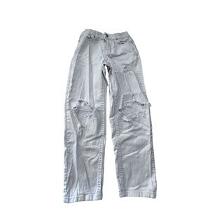 Evsie White Distressed Jeans